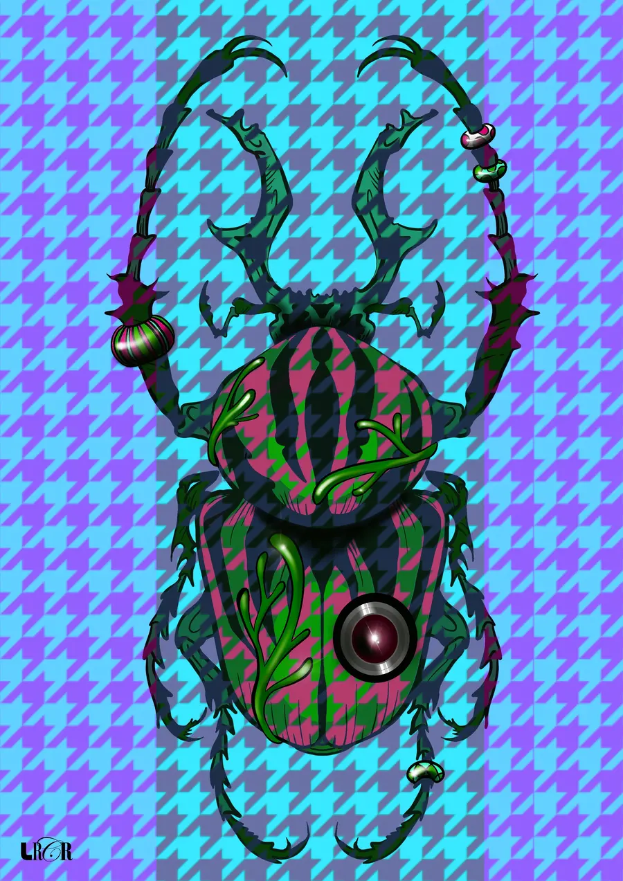 Beatle Azul Turquesa — LRCR-0007 — Arte Digital Studio LRCR