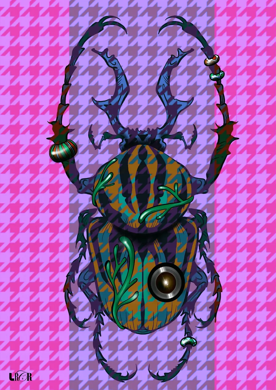 Beatle Lilás Rosa — LRCR-0010 — Arte Digital Studio LRCR