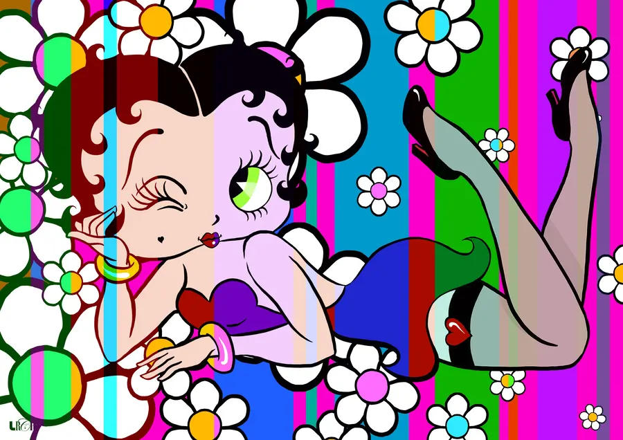 Boop Floral Listrado — LRCR-0021 — Arte Digital Studio LRCR