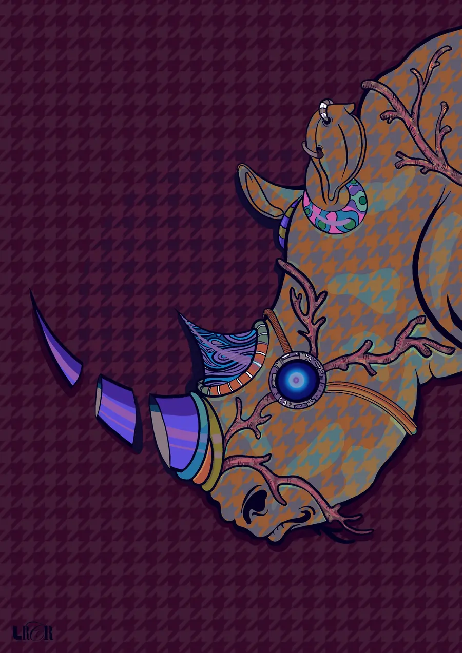 Rhino Vinho Estampado — LRCR-0045 — Arte Digital Studio LRCR