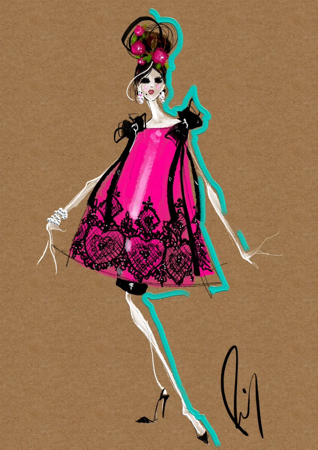Desenho de moda LRCR-0064 — Studio LRCR