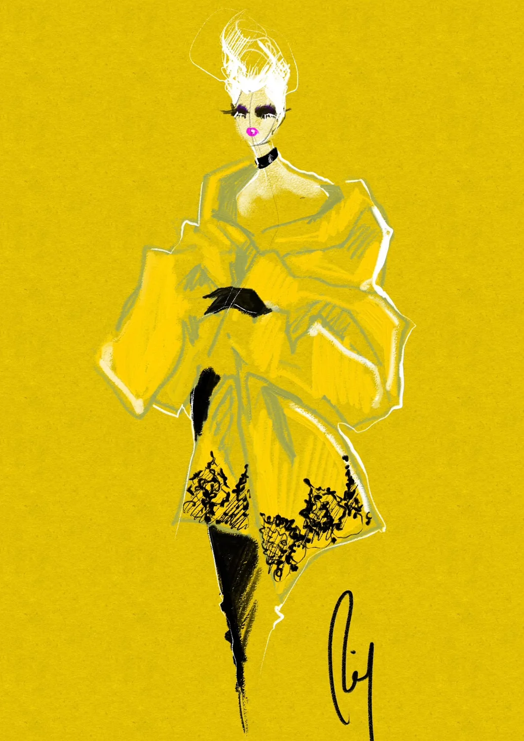 Desenho de moda LRCR-0074 — Studio LRCR