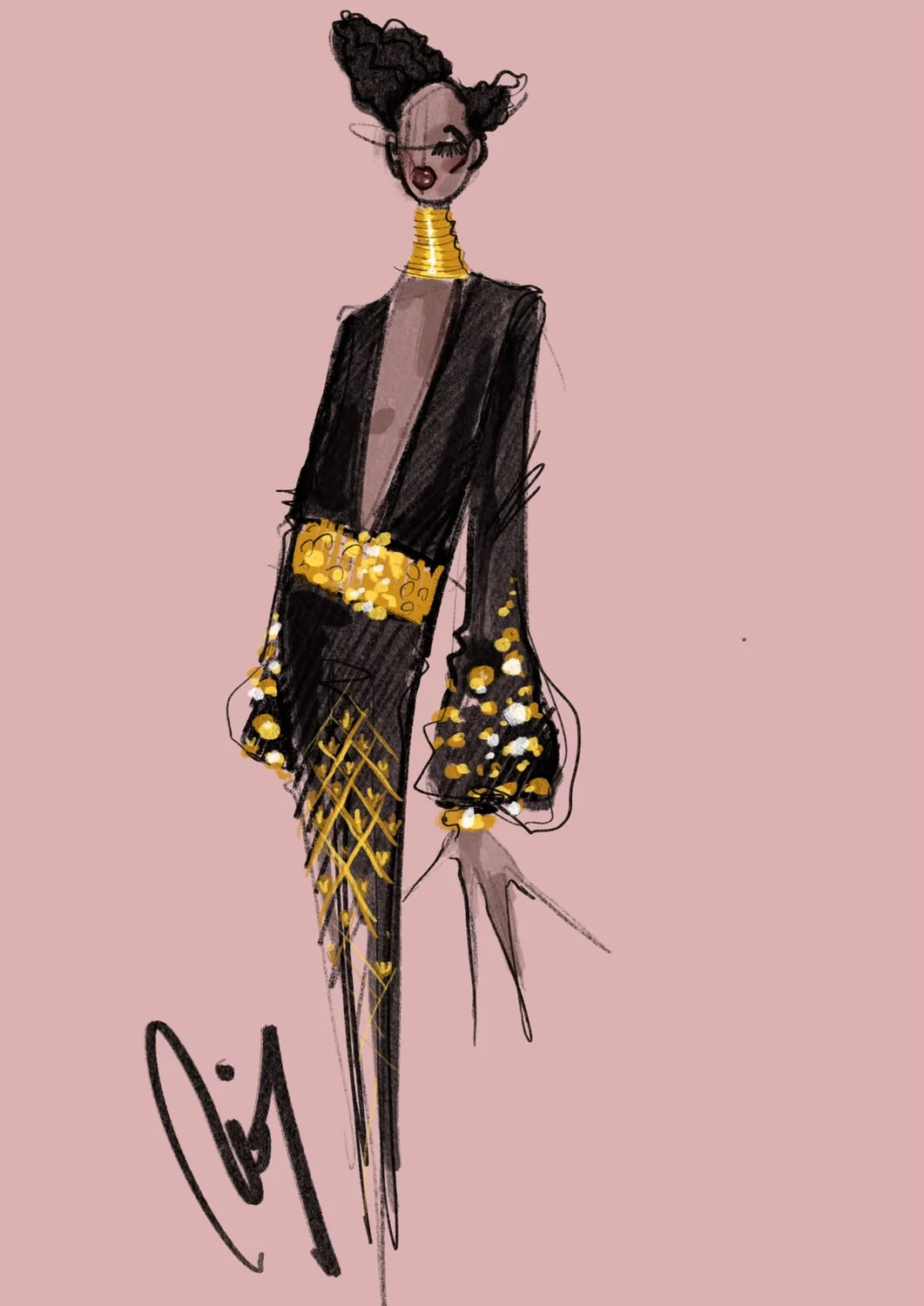 Desenho de moda LRCR-0095 — Studio LRCR