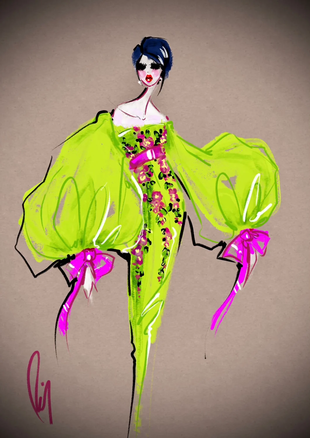 Desenho de moda LRCR-0107 — Studio LRCR