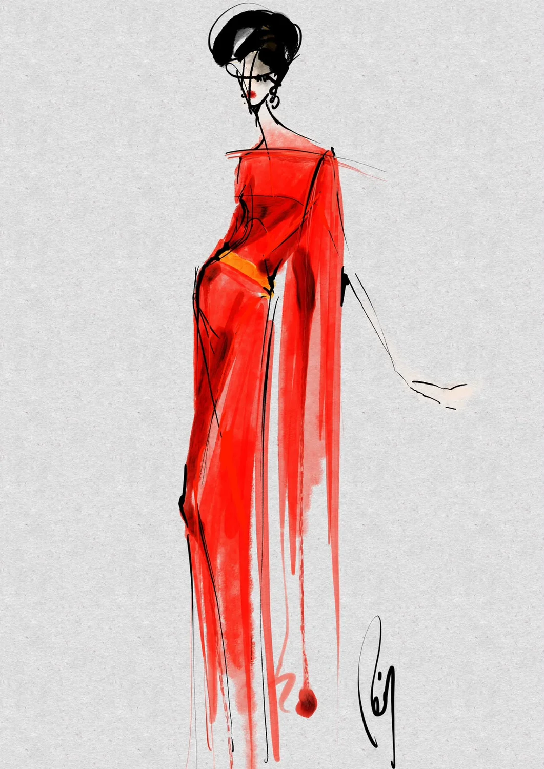 Desenho de moda LRCR-0109 — Studio LRCR