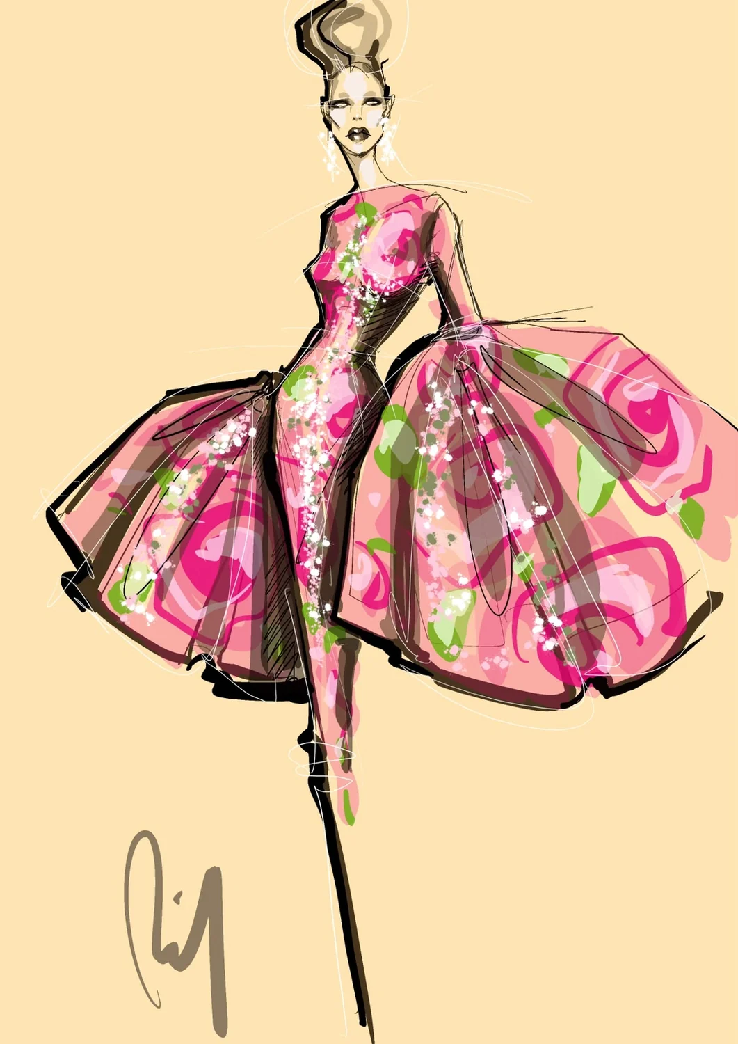 Desenho de moda LRCR-0115 — Studio LRCR