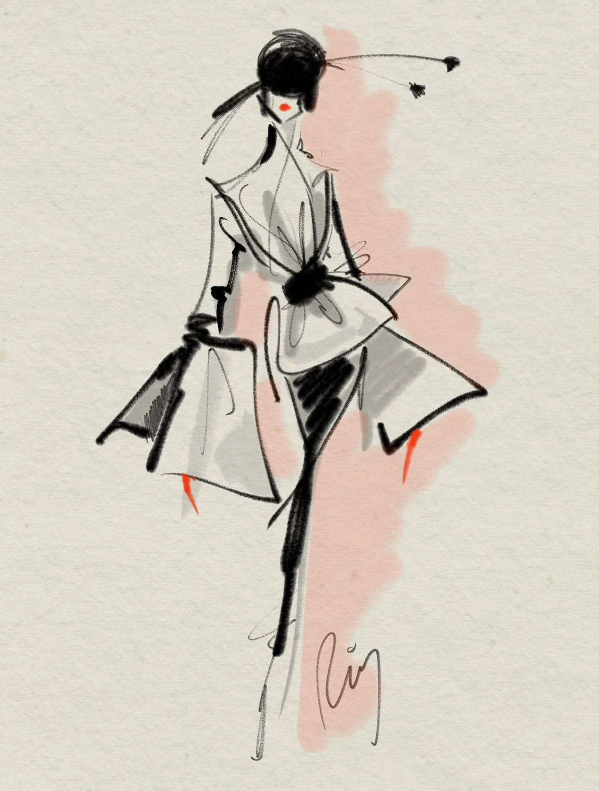 Desenho de moda LRCR-0130 — Studio LRCR